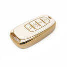 Nueva funda de cuero dorado Nano de alta calidad para mando a distancia Hongqi, 4 botones, Color blanco, HQ-B13J | Cayos de los Emiratos -| thumbnail
