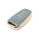 Nueva cubierta de cuero dorado Nano de alta calidad para mando a distancia Hongqi, 4 botones, Color gris, HQ-B13J | Cayos de los Emiratos -| thumbnail