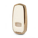 Nano Gold Leather Cover Geely Remote Key 3B White GL-A13J | MK3 -| thumbnail