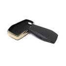 New Aftermarket Nano High Quality Gold Leather Cover For Geely Remote Key 4 Buttons Black Color GL-B13J4A | Emirates Keys -| thumbnail