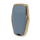 Кожаный чехол Nano Gold с дистанционным ключом Geely 4B, серый GL-B13J4A | МК3 -| thumbnail