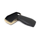 New Aftermarket Nano High Quality Gold Leather Cover For Geely Remote Key 4 Buttons Black Color GL-B13J4B | Emirates Keys -| thumbnail