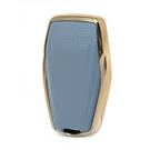 Кожаный чехол Nano Gold с дистанционным ключом Geely 4B, серый GL-B13J4B | МК3 -| thumbnail