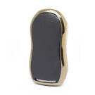Housse en cuir Nano doré pour clé télécommande Geely 4B noir GL-C13J | MK3 -| thumbnail