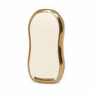 Housse en cuir Nano doré pour clé télécommande Geely 4B blanc GL-C13J | MK3 -| thumbnail