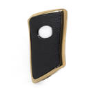 Кожаный чехол с нано-золотым покрытием для удаленного ключа Lexus 3B, черный LXS-B13J3 | МК3 -| thumbnail