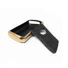 New Aftermarket Nano High Quality Gold Leather Cover For Lexus Remote Key 43 Buttons Black Color LXS-B13J3 | Emirates Keys -| thumbnail