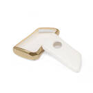 New Aftermarket Nano High Quality Gold Leather Cover For Lexus Remote Key 43 Buttons White Color LXS-B13J3 | Emirates Keys -| thumbnail