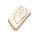 New Aftermarket Nano High Quality Gold Leather Cover For Lexus Remote Key 43 Buttons White Color LXS-B13J3 | Emirates Keys -| thumbnail