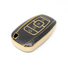 New Aftermarket Nano High Quality Gold Leather Cover For Lincoln Remote Key 4 Buttons Black Color LCN-A13J | Emirates Keys -| thumbnail