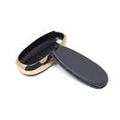 New Aftermarket Nano High Quality Gold Leather Cover For Suzuki Remote Key 3 Buttons Black Color SZK-A13J3B | Emirates Keys -| thumbnail