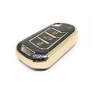 Nueva Funda de cuero dorado Nano de alta calidad para mando a distancia Mahindra Flip, 3 botones, Color negro, MHD-A13J | Cayos de los Emiratos -| thumbnail