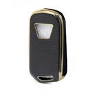 Funda de Cuero Nano Dorada para Mahindra Flip Key 3B Negro MHD-A13J | MK3 -| thumbnail