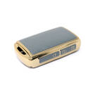 Novo aftermarket nano capa de couro dourado de alta qualidade para chave remota mazda 3 botões cor cinza MZD-B13J3 | Chaves dos Emirados -| thumbnail