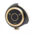 Nano Funda de cuero dorado de alta calidad para mando a distancia Neta, 3 botones, Color negro, NT-A13J