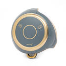 Nano Funda de cuero dorado de alta calidad para mando a distancia Neta, 3 botones, Color gris NT-A13J
