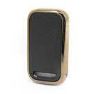 Housse en cuir Nano doré pour clé télécommande Chery 3B noir CR-A13J | MK3 -| thumbnail