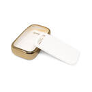 New Aftermarket Nano High Quality Gold Leather Cover For Chery Remote Key 3 Buttons White Color CR-A13J | Emirates Keys -| thumbnail