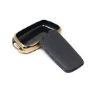 New Aftermarket Nano High Quality Gold Leather Cover For Chery Remote Key 3 Buttons Black Color CR-B13J | Emirates Keys -| thumbnail