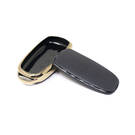 New Aftermarket Nano High Quality Gold Leather Cover For Chery Remote Key 4 Buttons Black Color CR-C13J | Emirates Keys -| thumbnail