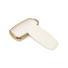 New Aftermarket Nano High Quality Gold Leather Cover For Chery Remote Key 4 Buttons White Color CR-C13J | Emirates Keys -| thumbnail