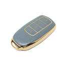 New Aftermarket Nano High Quality Gold Leather Cover For Chery Remote Key 4 Buttons Gray Color CR-C13J | Emirates Keys -| thumbnail