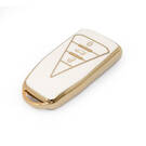 Nueva funda de cuero dorado Nano de alta calidad para mando a distancia Venucia, 3 botones, Color blanco, VNC-B13J | Cayos de los Emiratos -| thumbnail