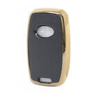 Cover in pelle Nano Gold per chiave telecomando KIA 3B nera KIA-A13J | MK3 -| thumbnail