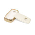جديد ما بعد البيع نانو غطاء جلد ذهبي عالي الجودة لكيا مفتاح بعيد 3 أزرار أبيض اللون KIA-A13J | مفاتيح الإمارات -| thumbnail