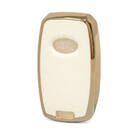 Cover in pelle Nano Gold per chiave telecomando KIA 3B Bianca KIA-A13J | MK3 -| thumbnail