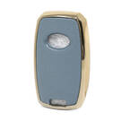 Cover in pelle Nano Gold per chiave telecomando KIA 3B Grigio KIA-A13J | MK3 -| thumbnail