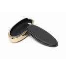 New Aftermarket Nano High Quality Gold Leather Cover For Nissan Remote Key 3 Buttons Black Color NS-A13J3A | Emirates Keys -| thumbnail