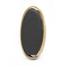 Capa de couro nano dourada para Nissan Key 3B preta NS-A13J3A | MK3 -| thumbnail