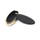 New Aftermarket Nano High Quality Gold Leather Cover For Nissan Remote Key 4 Buttons Black Color NS-A13J4A | Emirates Keys -| thumbnail