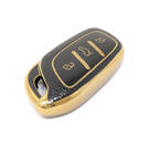 Nueva funda de cuero dorado Nano de alta calidad para mando a distancia Roewe, 3 botones, Color negro, RW-B13J | Cayos de los Emiratos -| thumbnail