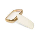 New Aftermarket Nano High Quality Gold Leather Cover For Roewe Remote Key 3 Buttons White Color RW-B13J | Emirates Keys -| thumbnail