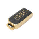 Novo aftermarket nano capa de couro dourado de alta qualidade para chave remota mitsubishi 3 botões cor preta MSB-A13J Chaves dos Emirados -| thumbnail