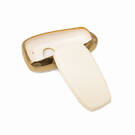 New Aftermarket Nano High Quality Gold Leather Cover For Subaru Remote Key 3 Buttons White Color SBR-A13J | Emirates Keys -| thumbnail