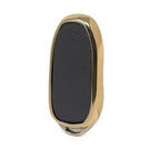 Housse en cuir Nano doré pour clé télécommande Tesla 3B noire TSL-C13J | MK3 -| thumbnail