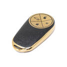 New Aftermarket Nano High Quality Gold Leather Cover For NIO Remote Key 4 Buttons Black Color NIO-A13J | Emirates Keys -| thumbnail