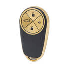 Nano High Quality Gold Leather Cover For NIO Remote Key 4 Buttons Black Color NIO-A13J