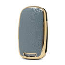 Кожаный чехол с нано-золотом Wuling Flip Key 3B, серый WL-A13J | МК3 -| thumbnail