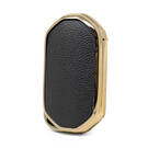 Кожаный чехол с нано-золотом Wuling Remote Key 3B, черный WL-B13J | МК3 -| thumbnail