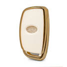 Funda de cuero Nano Gold para Hyundai Key 3B blanco HY-A13J3A | MK3 -| thumbnail