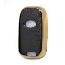 Кожаный чехол Nano Gold для Hyundai Key 3B Black HY-G13J | МК3 -| thumbnail