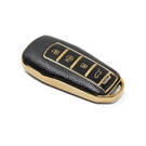New Aftermarket Nano High Quality Gold Leather Cover For Xpeng Remote Key 4 Buttons Black Color XP-A13J | Emirates Keys -| thumbnail