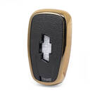 Funda de Cuero Nano Oro Chevrolet Key 4B Negro CRL-B13J4 | MK3 -| thumbnail