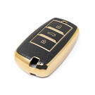 New Aftermarket Nano High Quality Gold Leather Cover For Changan Remote Key 3 Buttons Black Color CA-A13J | Emirates Keys -| thumbnail