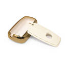 New Aftermarket Nano High Quality Gold Leather Cover For Changan Remote Key 3 Buttons White Color CA-A13J | Emirates Keys -| thumbnail