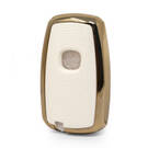 Кожаный чехол с нано-золотом Changan Remote Key 3B, белый CA-A13J | МК3 -| thumbnail